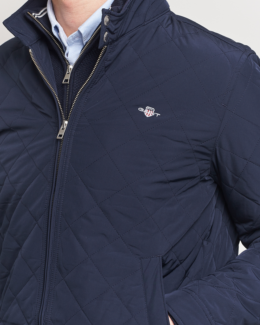 Homme | Manteaux Et Vestes | Gant | The Quilted Windcheater Evening Blue