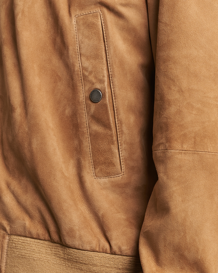 Homme | Manteaux Et Vestes | GANT | Suede Bombar Jacket Dark Khaki
