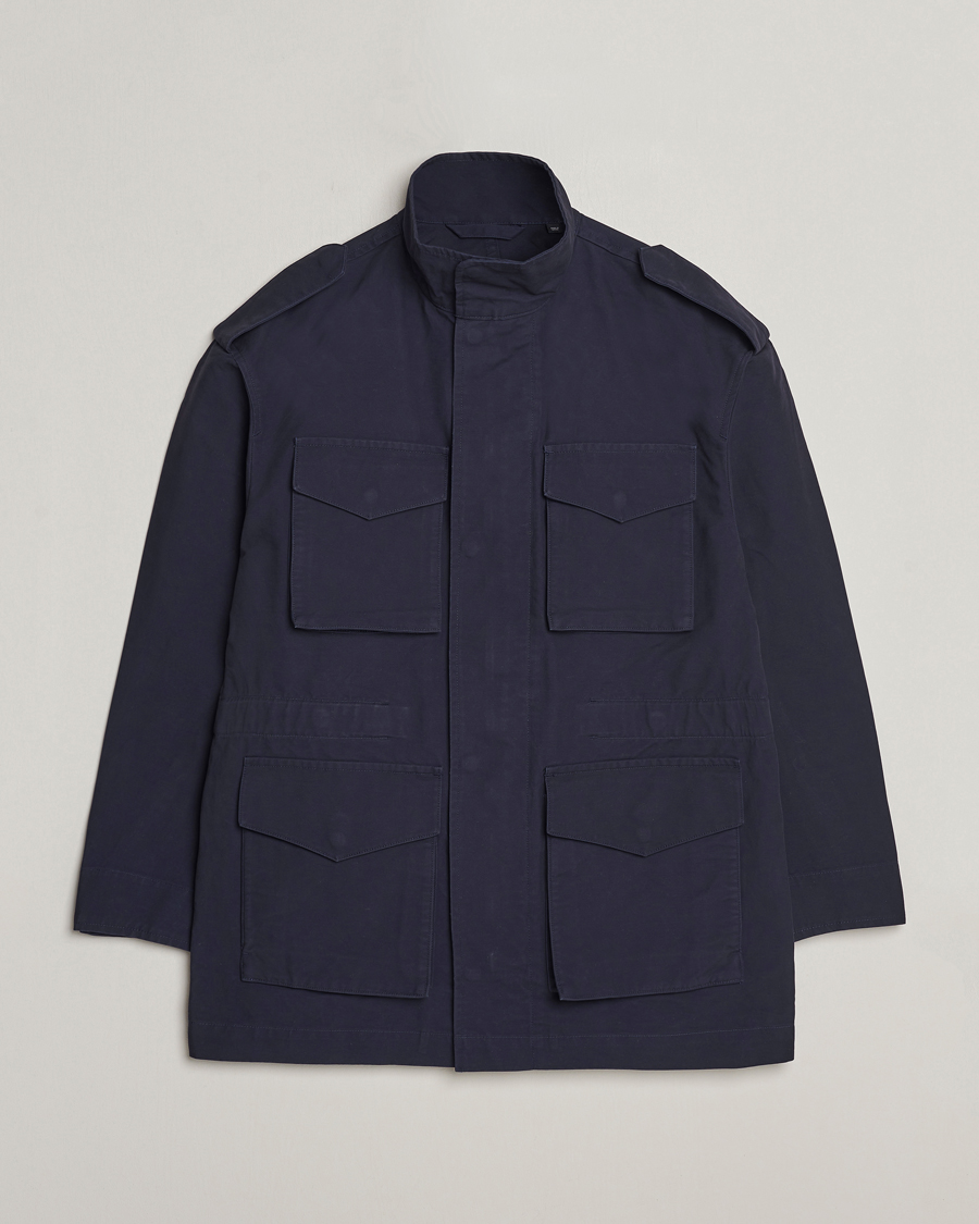 Homme | Manteaux Et Vestes | GANT | Cotton Field Jacket Evening Blue