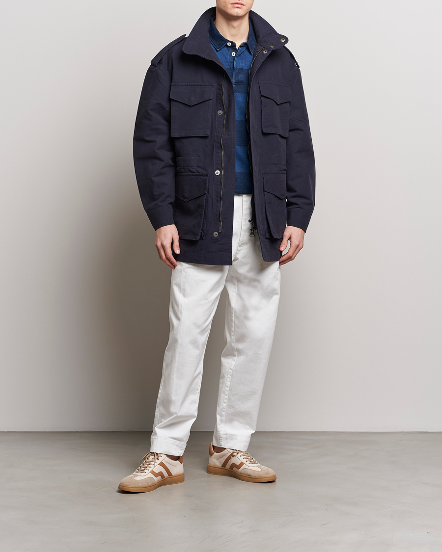 Homme | Manteaux Et Vestes | GANT | Cotton Field Jacket Evening Blue