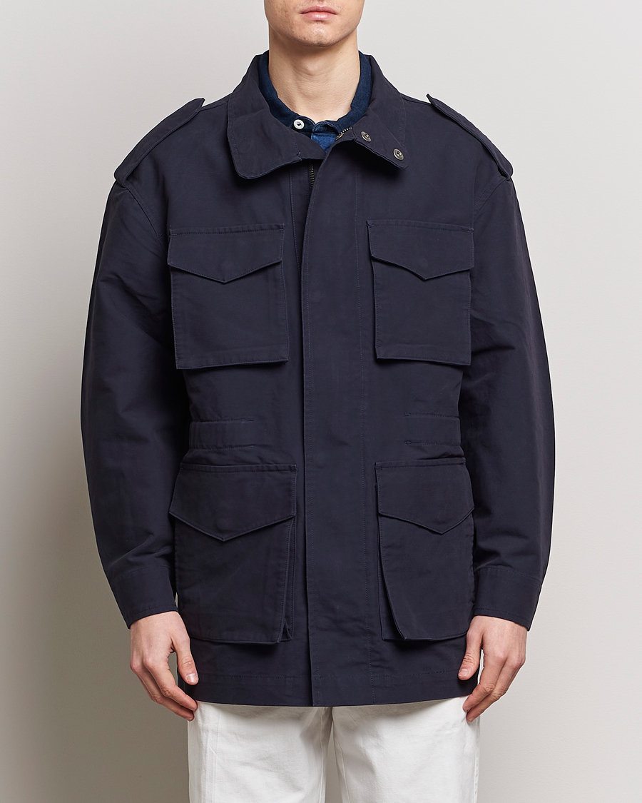 Homme | Vestes D'Automne | GANT | Cotton Field Jacket Evening Blue