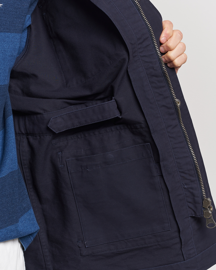 Homme | Manteaux Et Vestes | GANT | Cotton Field Jacket Evening Blue