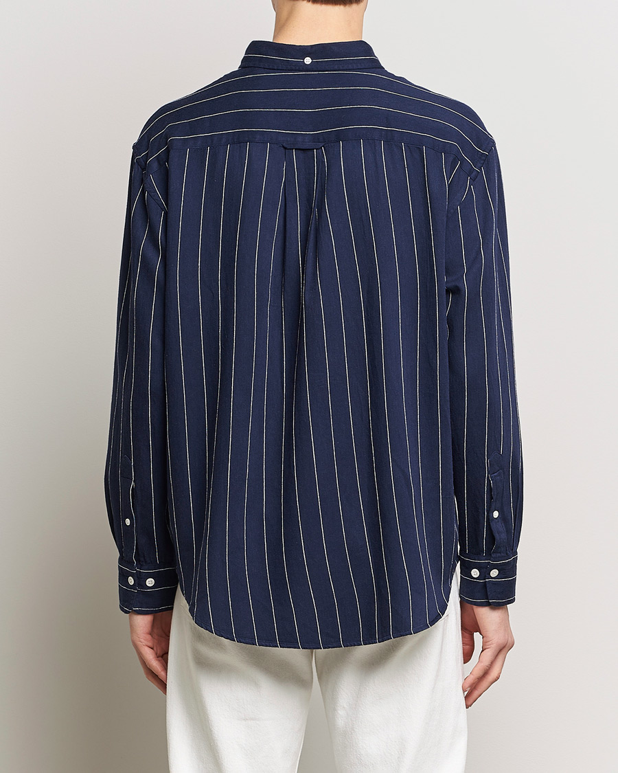 Homme | Chemises | GANT | Relaxed Fit Slub Striped Shirt Classic Blue