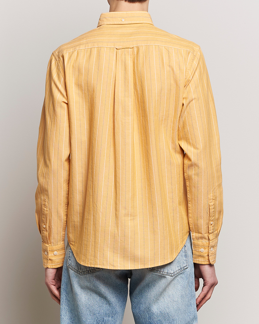 Homme | Chemises | GANT | Regular Fit Archive Striped Oxford Shirt Medal Yellow