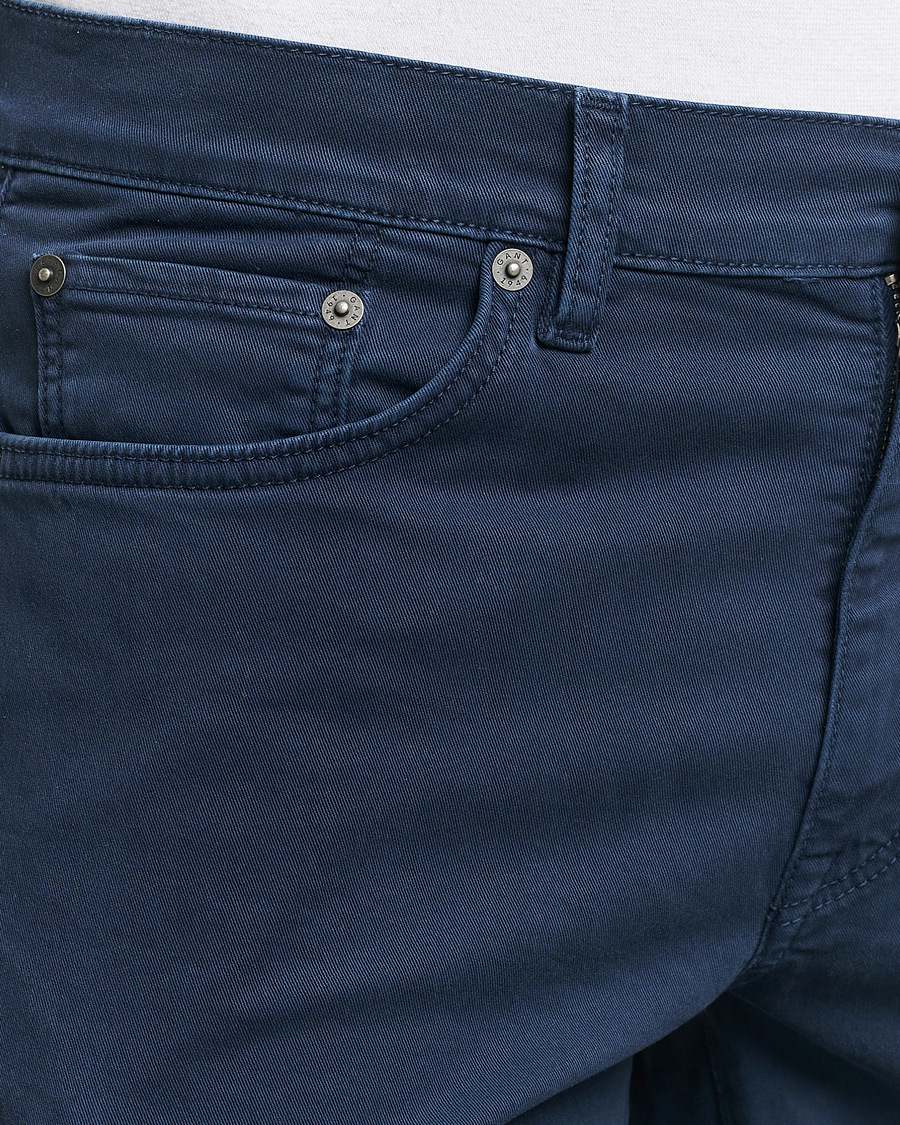 Homme | Pantalons | GANT | Regular Desert 5-Pocket Pants Marine