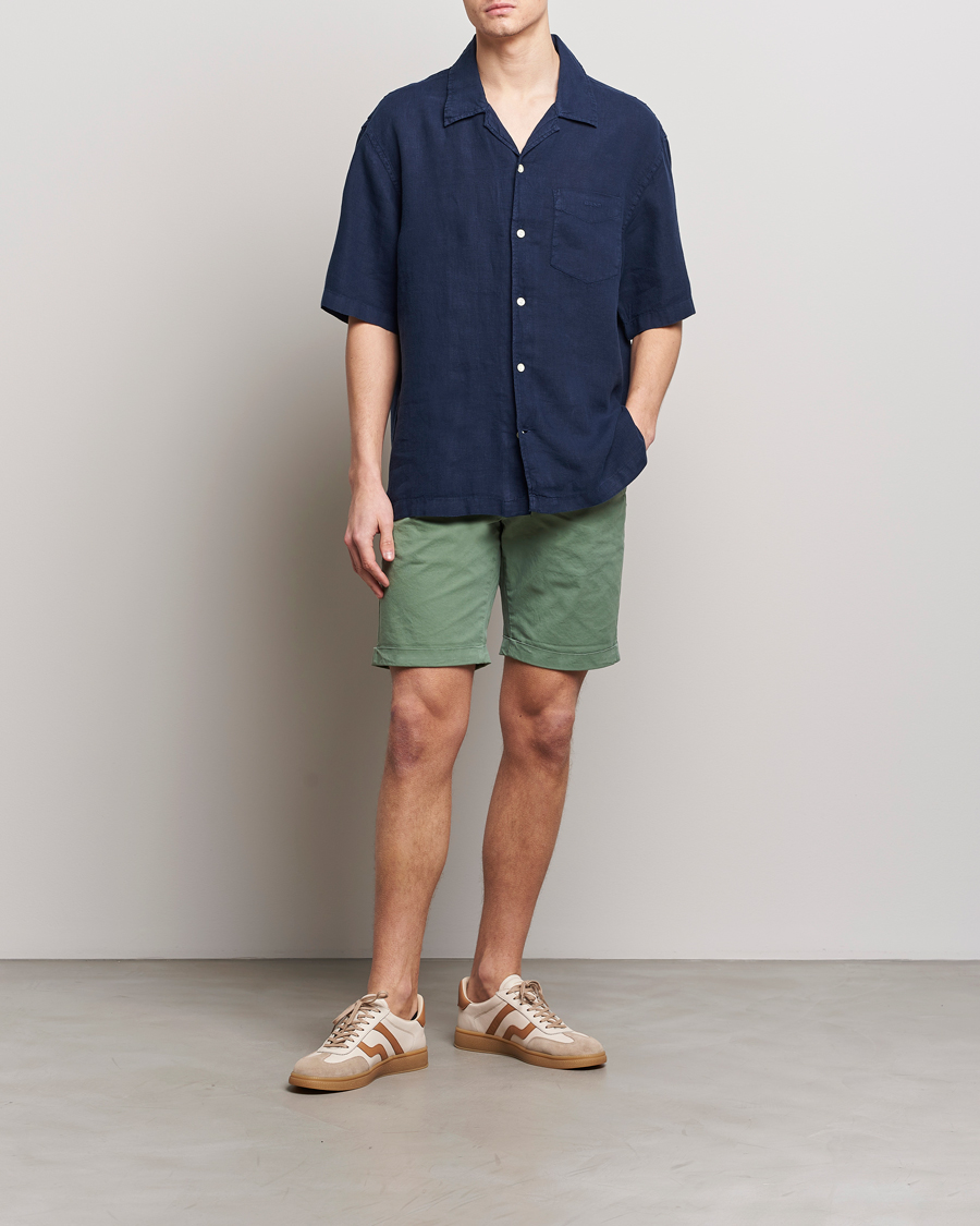 Homme | Shorts | GANT | Regular Sunbleached Shorts Kalamata Green
