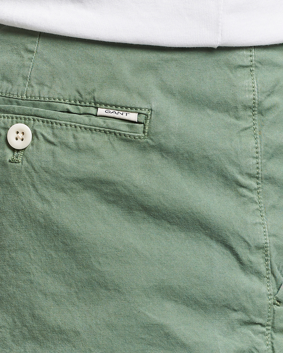 Homme | Shorts | GANT | Regular Sunbleached Shorts Kalamata Green