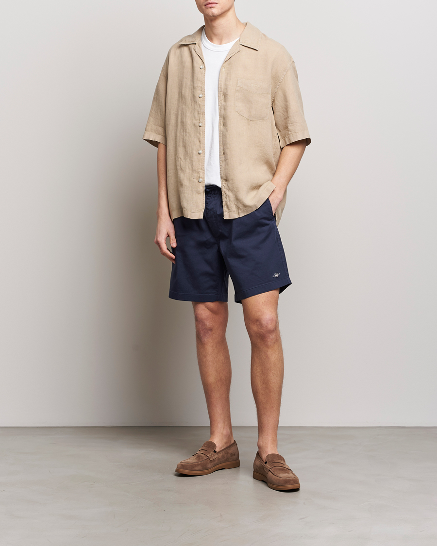 Homme | Shorts | GANT | Drawstring Logo Shorts Marine