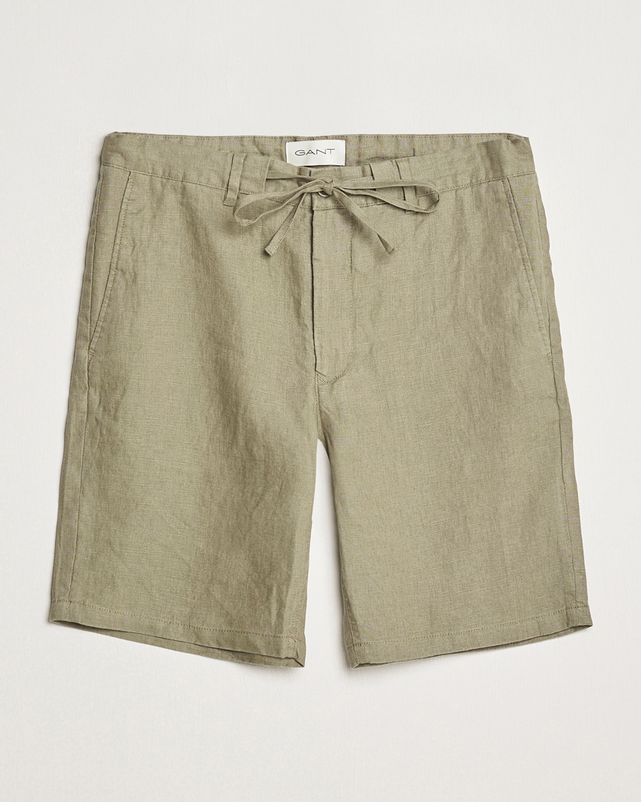 Homme | Shorts | GANT | Relaxed Linen Drawstring Shorts Dried Clay