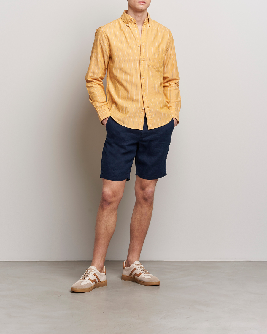 Homme | Shorts | GANT | Relaxed Linen Drawstring Shorts Marine