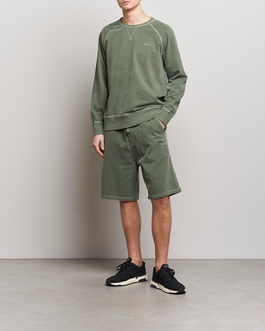 Homme | Shorts | GANT | Sunbleached Sweatshorts Pine Green