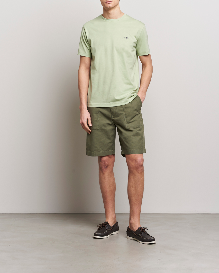 Homme | Shorts | GANT | Cotton/Linen Shorts Four Leaf Clover