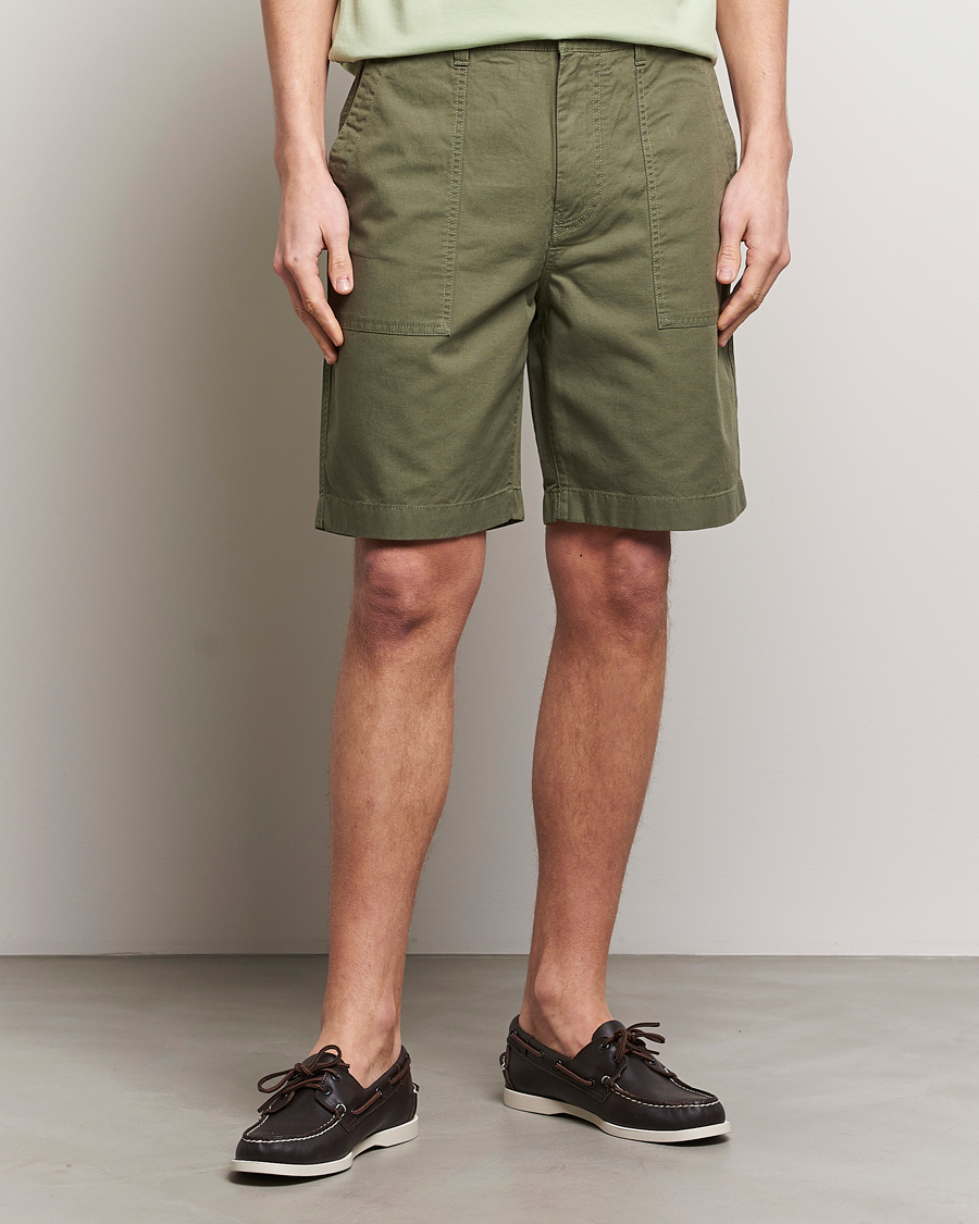 Men | Clothing | GANT | Cotton/Linen Shorts Four Leaf Clover