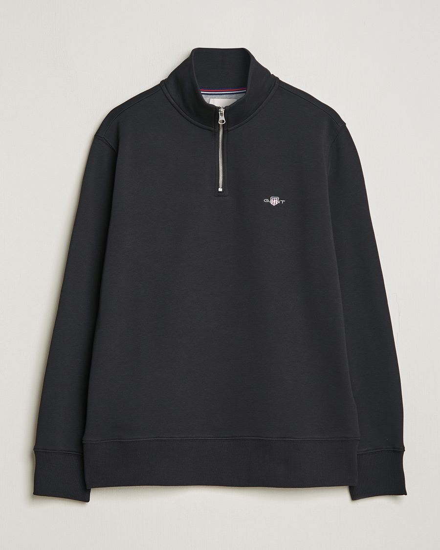 Homme | Pulls Et Tricots | GANT | Original Shield Half Zip Sweater Black