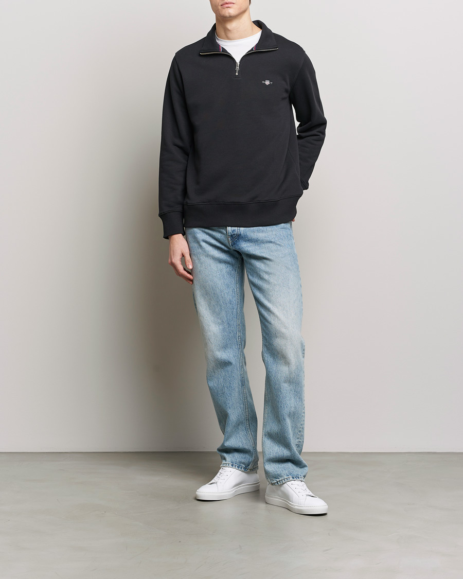 Homme | Pulls Et Tricots | GANT | Original Shield Half Zip Sweater Black
