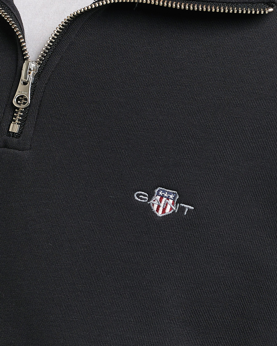 Homme | Pulls Et Tricots | GANT | Original Shield Half Zip Sweater Black