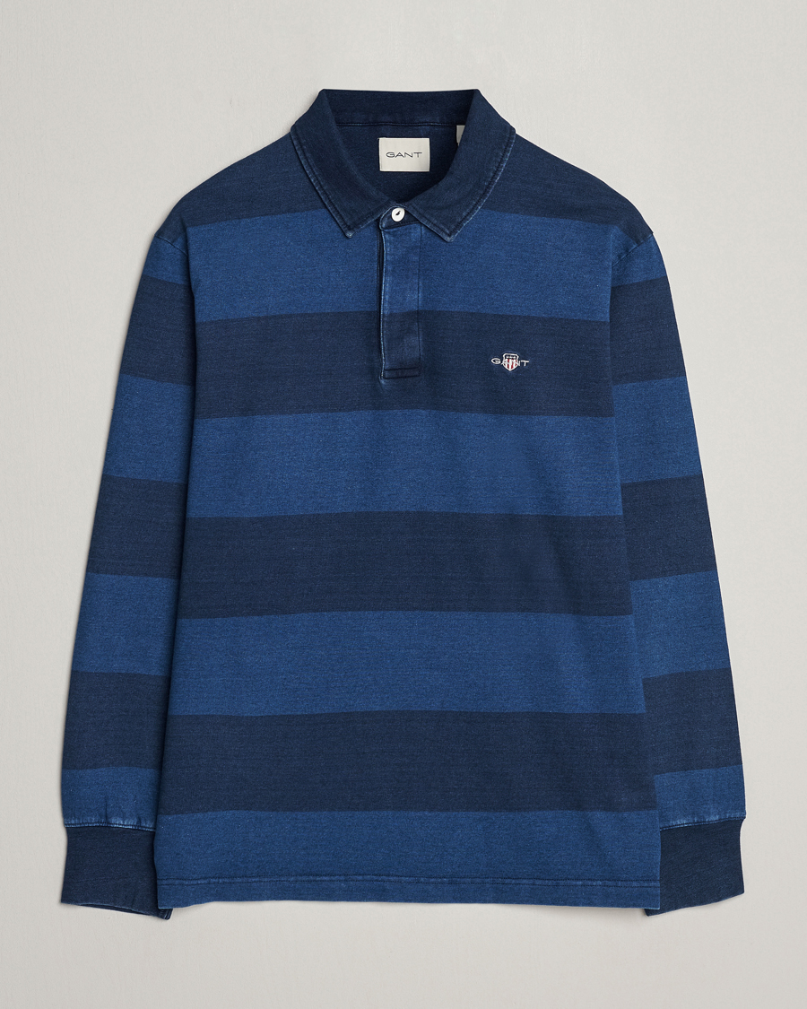 Homme | Pulls Et Tricots | Gant | Barstriped Rugger Navy/Indigo