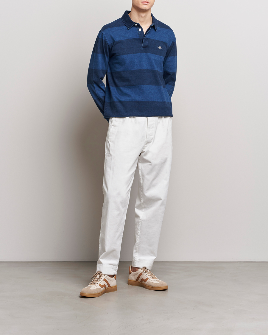 Homme | Pulls Et Tricots | Gant | Barstriped Rugger Navy/Indigo