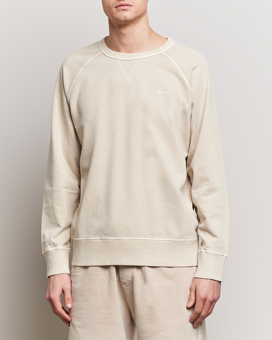 Homme | Pulls Et Tricots | GANT | Sunbleached Crew Neck Sweatshirt Silky Beige