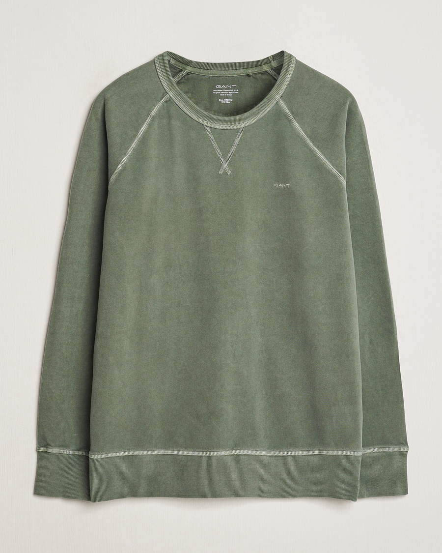 Homme | Pulls Et Tricots | GANT | Sunbleached Crew Neck Sweatshirt Pine Green