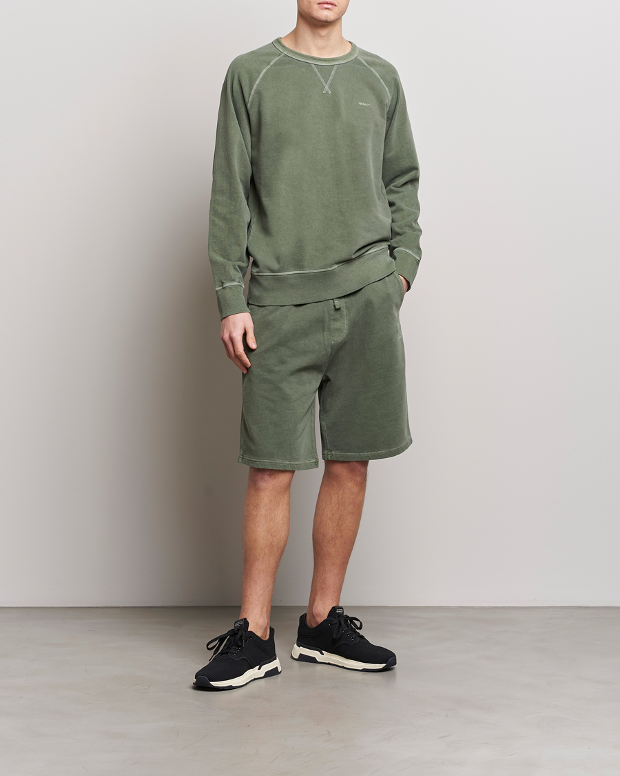 Homme | Pulls Et Tricots | GANT | Sunbleached Crew Neck Sweatshirt Pine Green