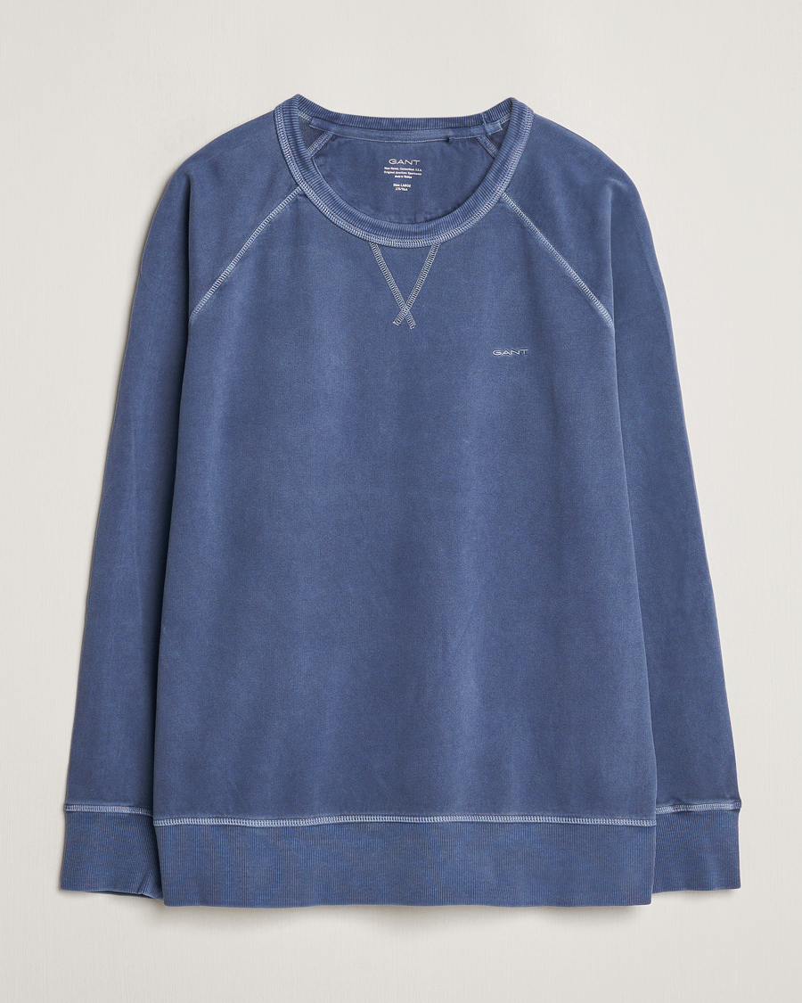 Homme | Pulls Et Tricots | GANT | Sunbleached Crew Neck Sweatshirt Dusty Blue Sea