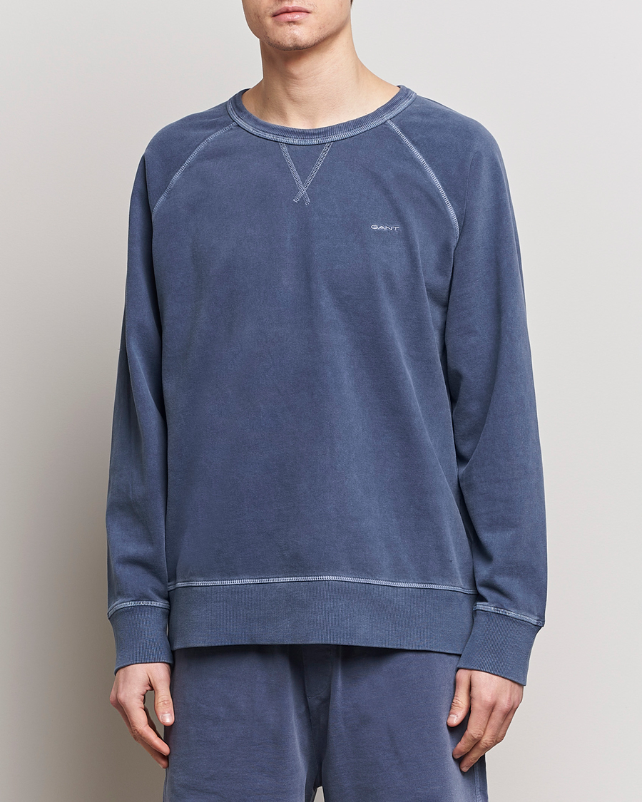 Homme | Pulls Et Tricots | GANT | Sunbleached Crew Neck Sweatshirt Dusty Blue Sea