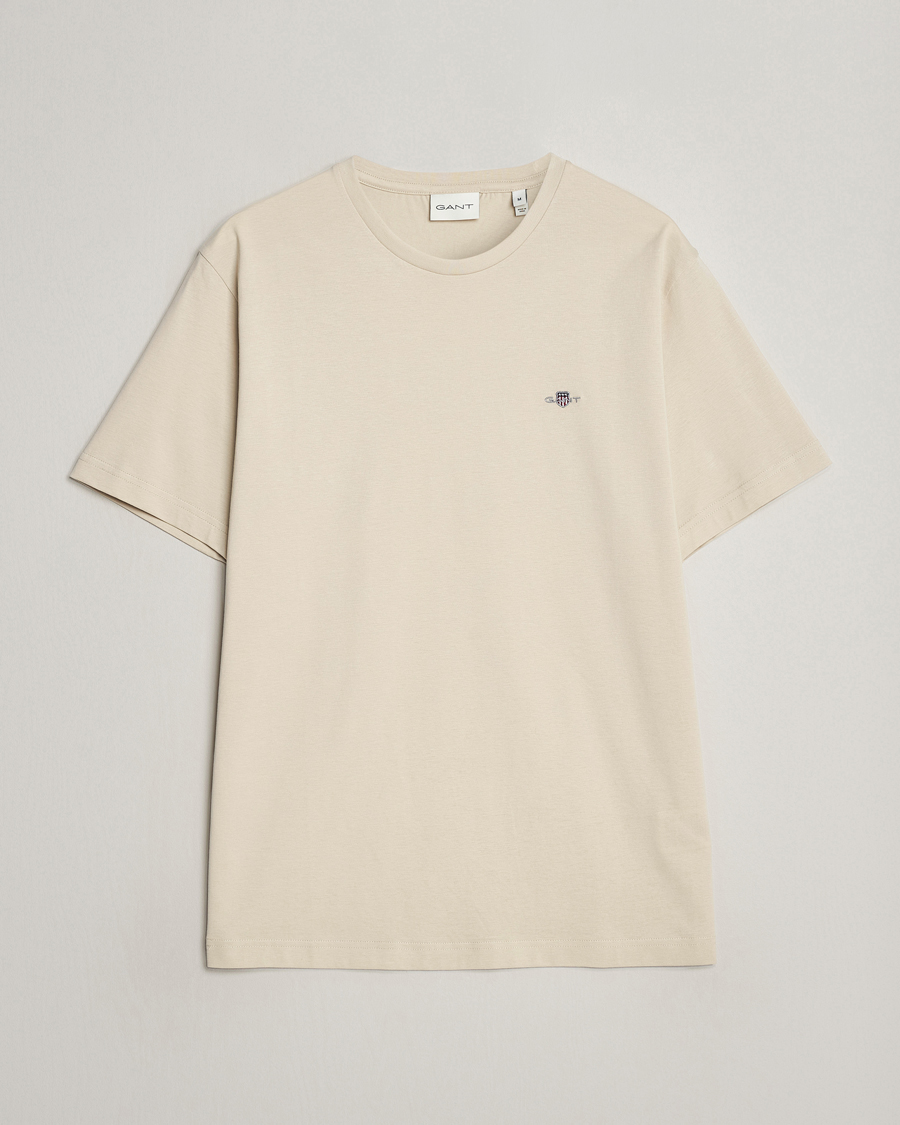 Homme | T-shirts | GANT | The Original T-Shirt Silky Beige