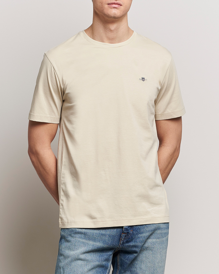 Homme | T-shirts À Manches Courtes | GANT | The Original T-Shirt Silky Beige