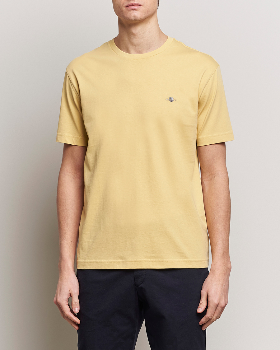 Homme | T-shirts À Manches Courtes | GANT | The Original T-Shirt Dusty Yellow