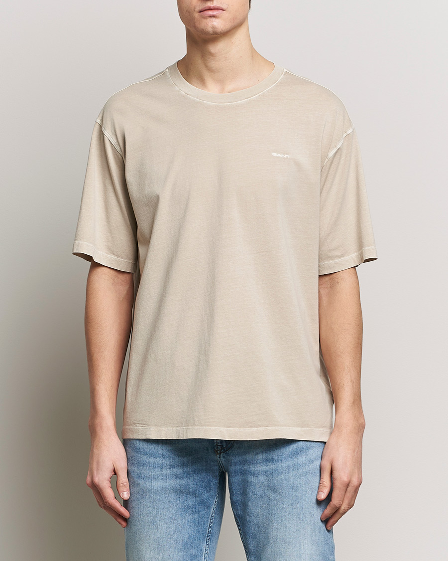 Homme | T-shirts À Manches Courtes | GANT | Sunbleached T-Shirt Silky Beige