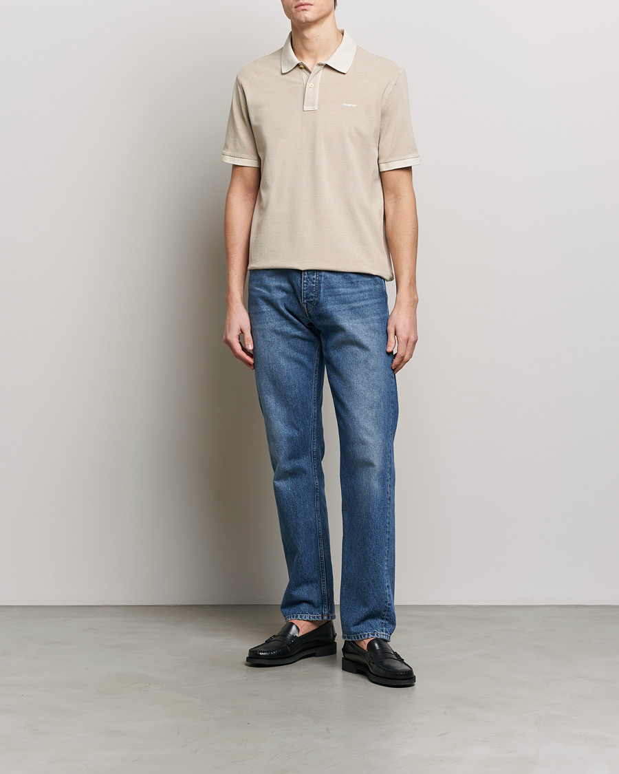Homme | Polos | GANT | Sunbleached Polo Silky Beige