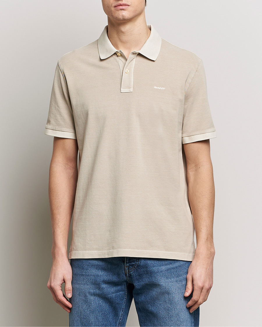 Homme | Polos | GANT | Sunbleached Polo Silky Beige
