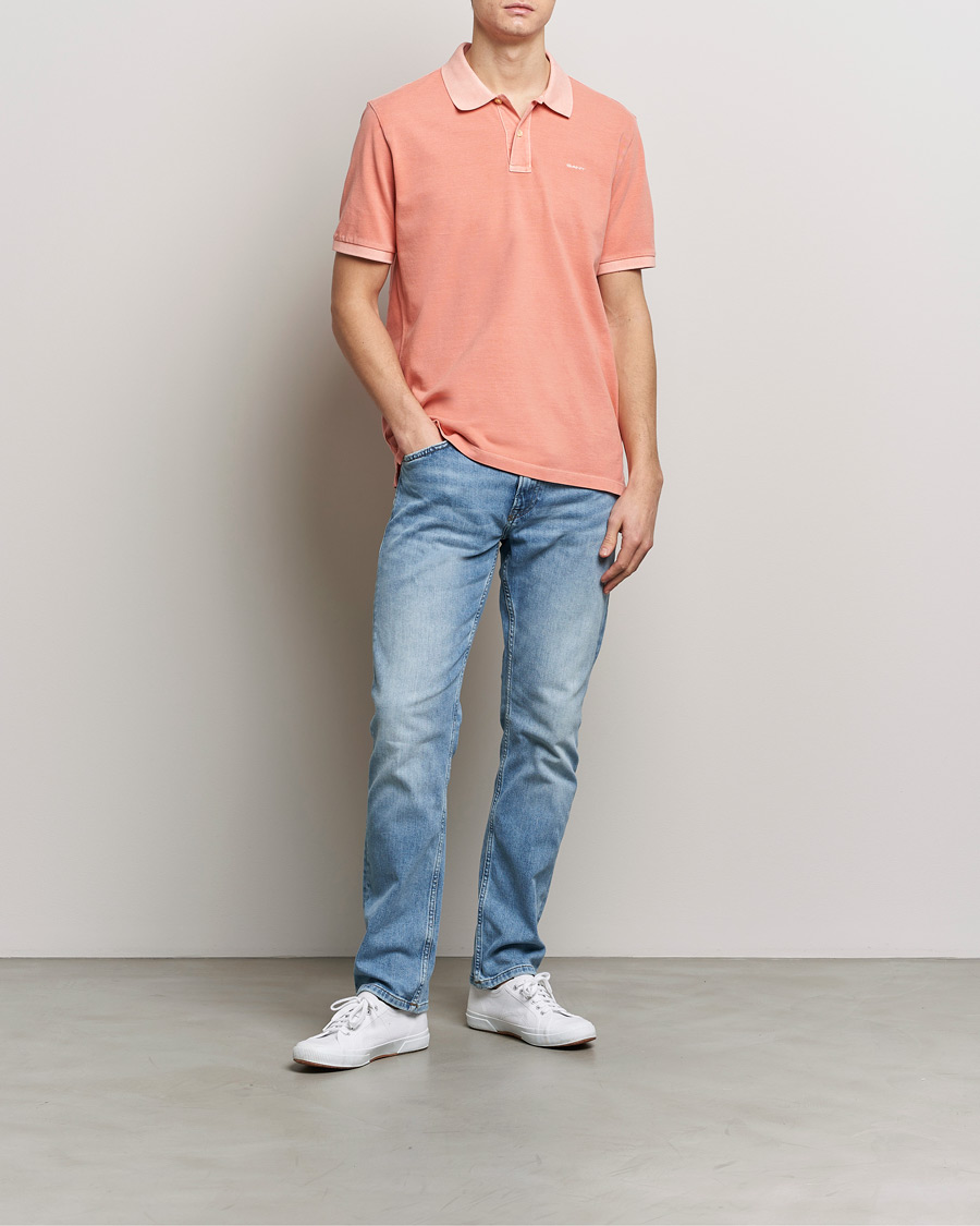 Homme | Polos | GANT | Sunbleached Polo Peachy Pink