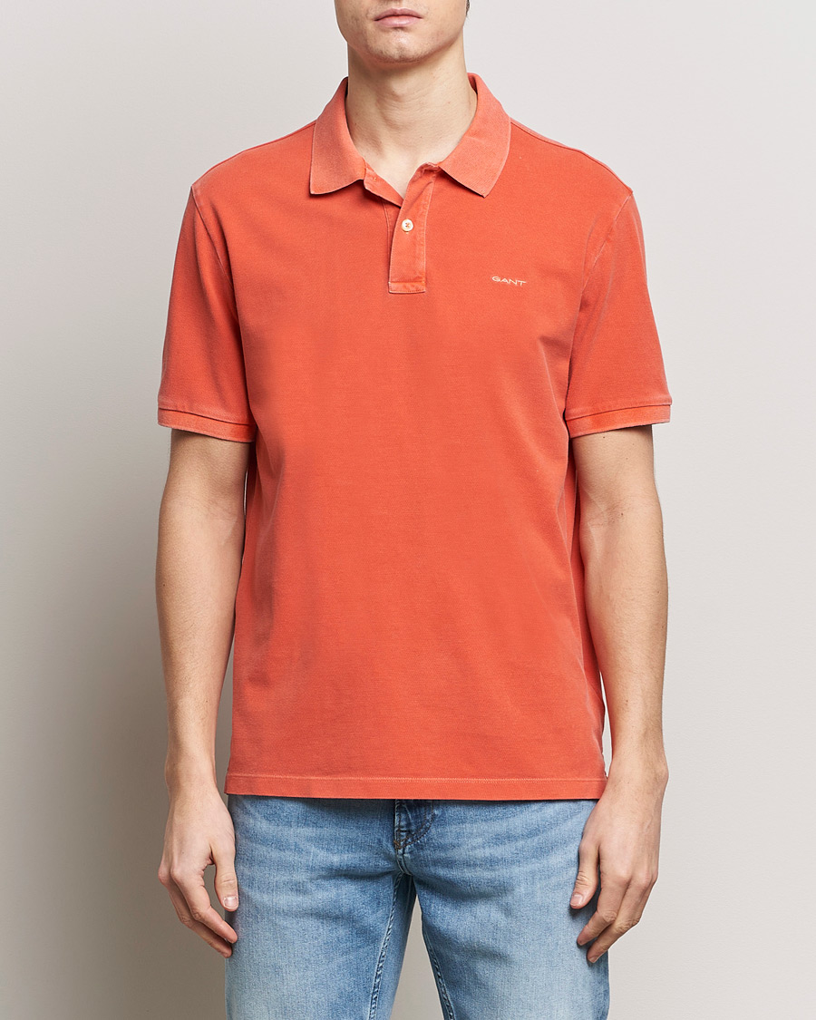 Homme | Polos | GANT | Sunbleached Polo Burnt Orange