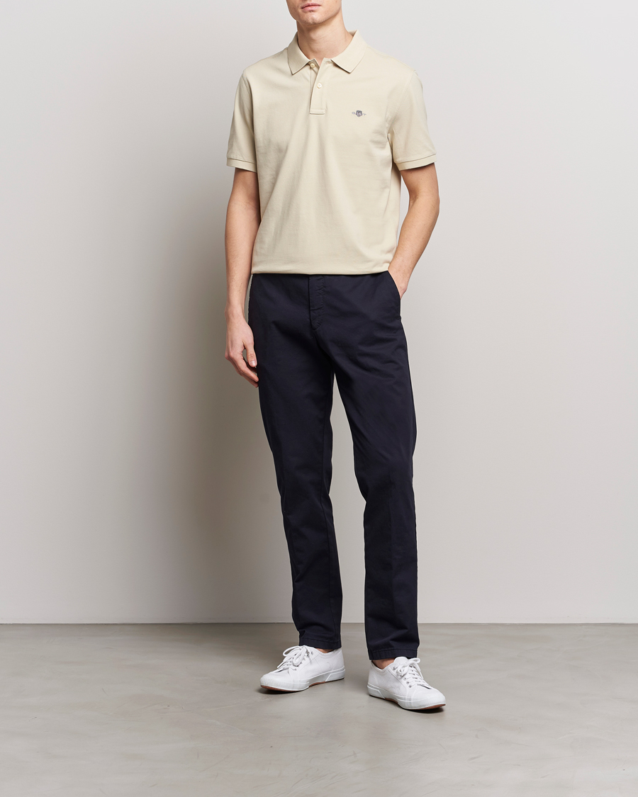 Homme | Polos | GANT | The Original Polo Silky Beige