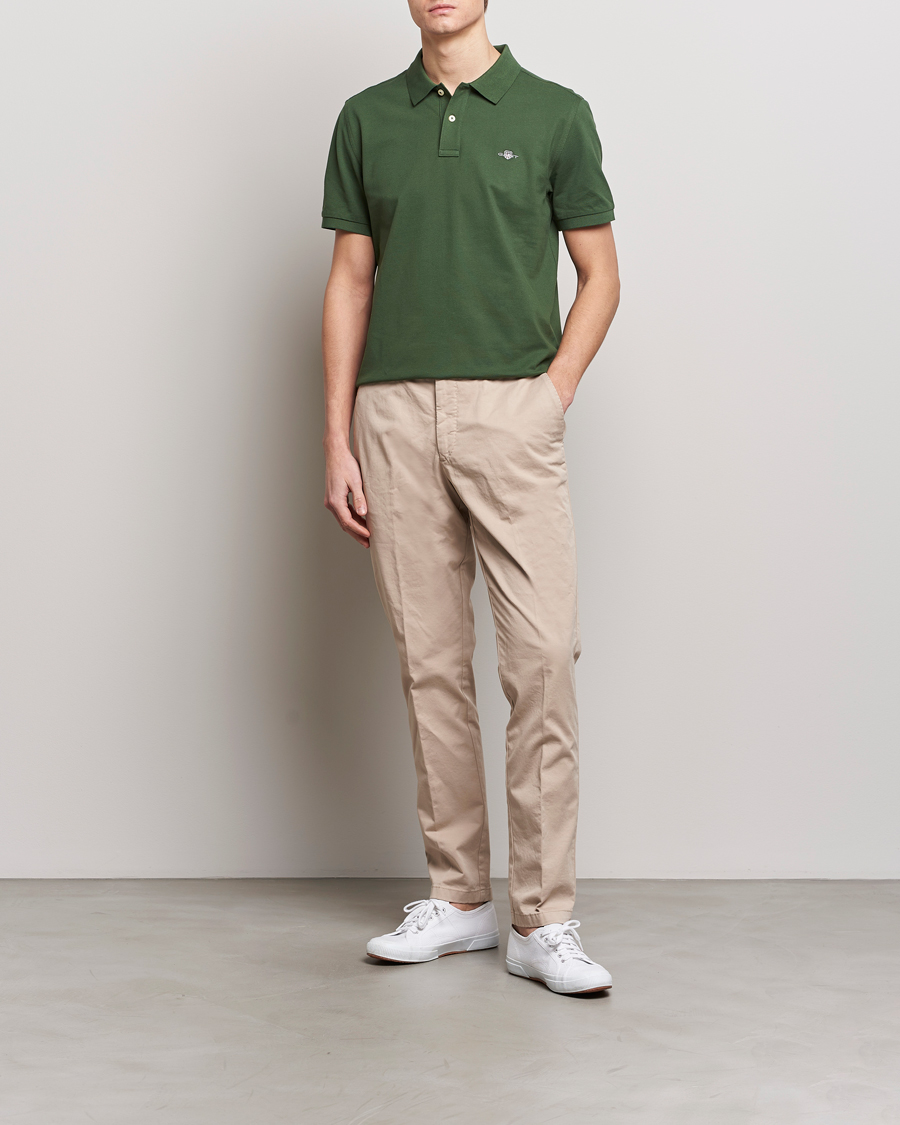 Homme | Polos | GANT | The Original Polo Pine Green