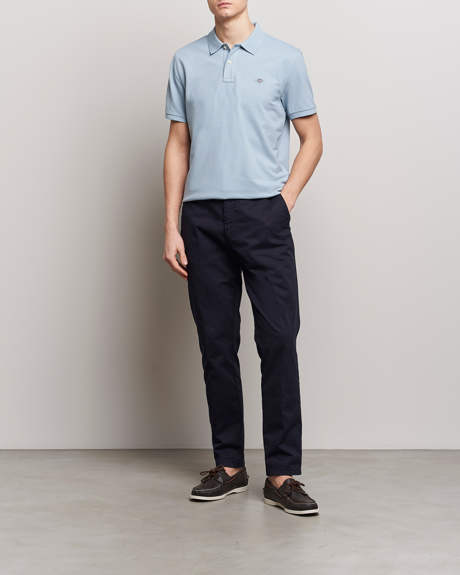 Homme | Polos | GANT | The Original Polo Dove Blue