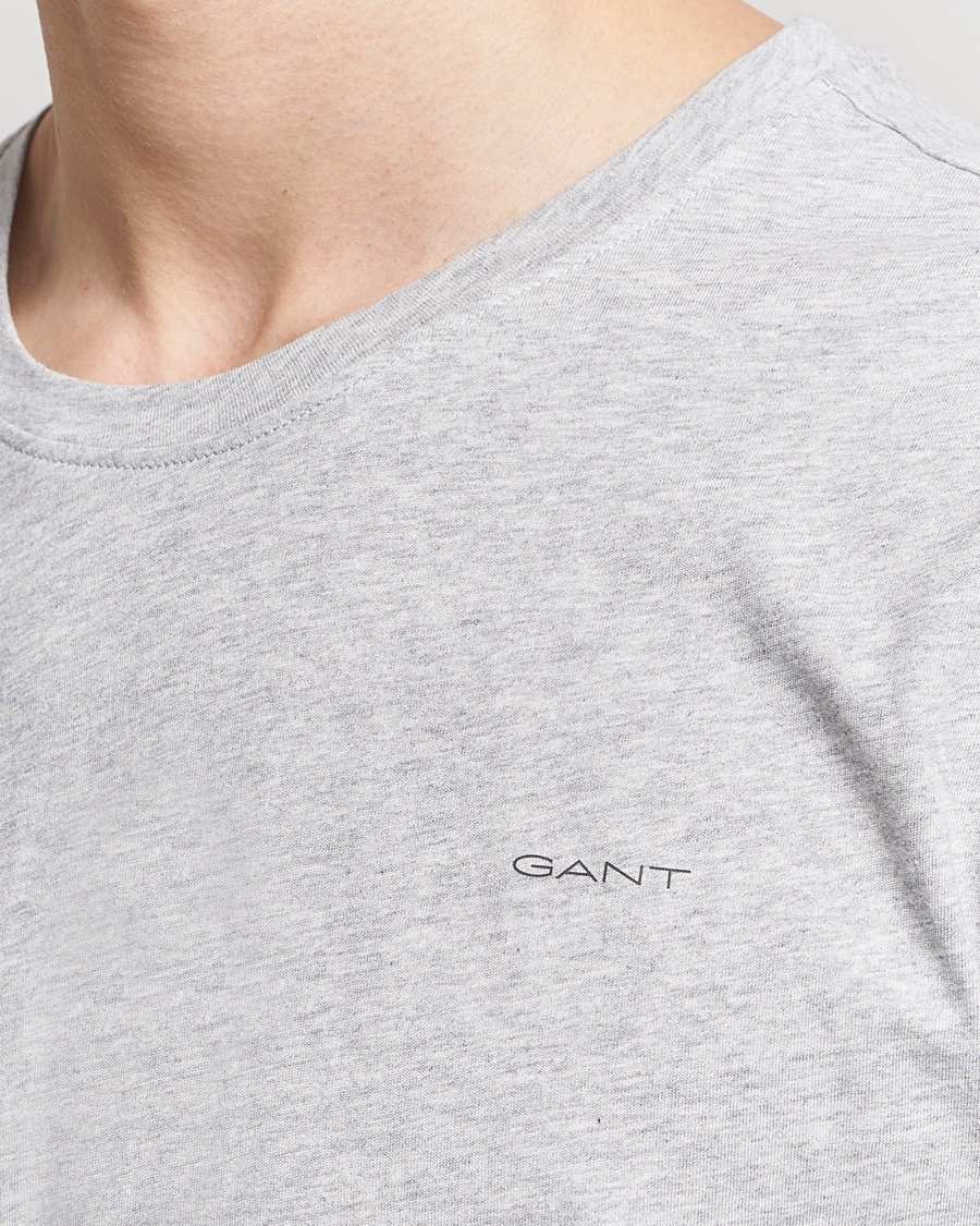 Homme | T-shirts | GANT | 2-Pack Crew Neck T-Shirt Light Grey/Navy
