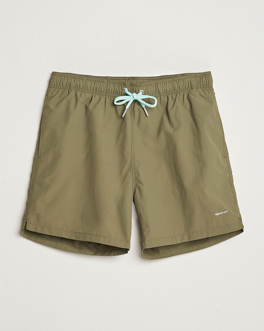 Homme | Maillots De Bain | Gant | Basic Swimshorts Juniper Green