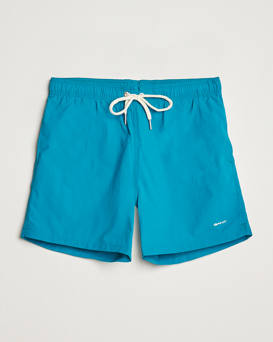Homme | Maillots De Bain | Gant | Basic Swimshorts Ocean Turquoise
