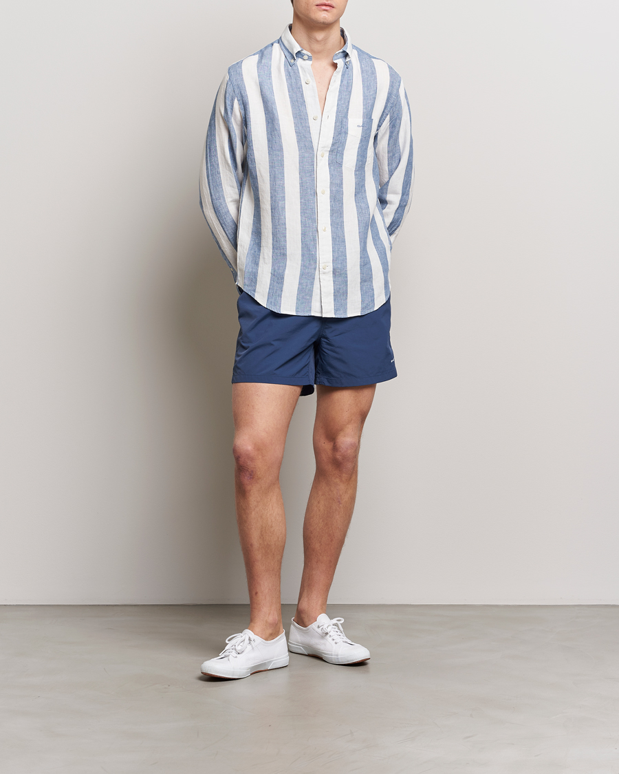 Homme | Maillots De Bain | Gant | Basic Swimshorts Dusty Blue Sea