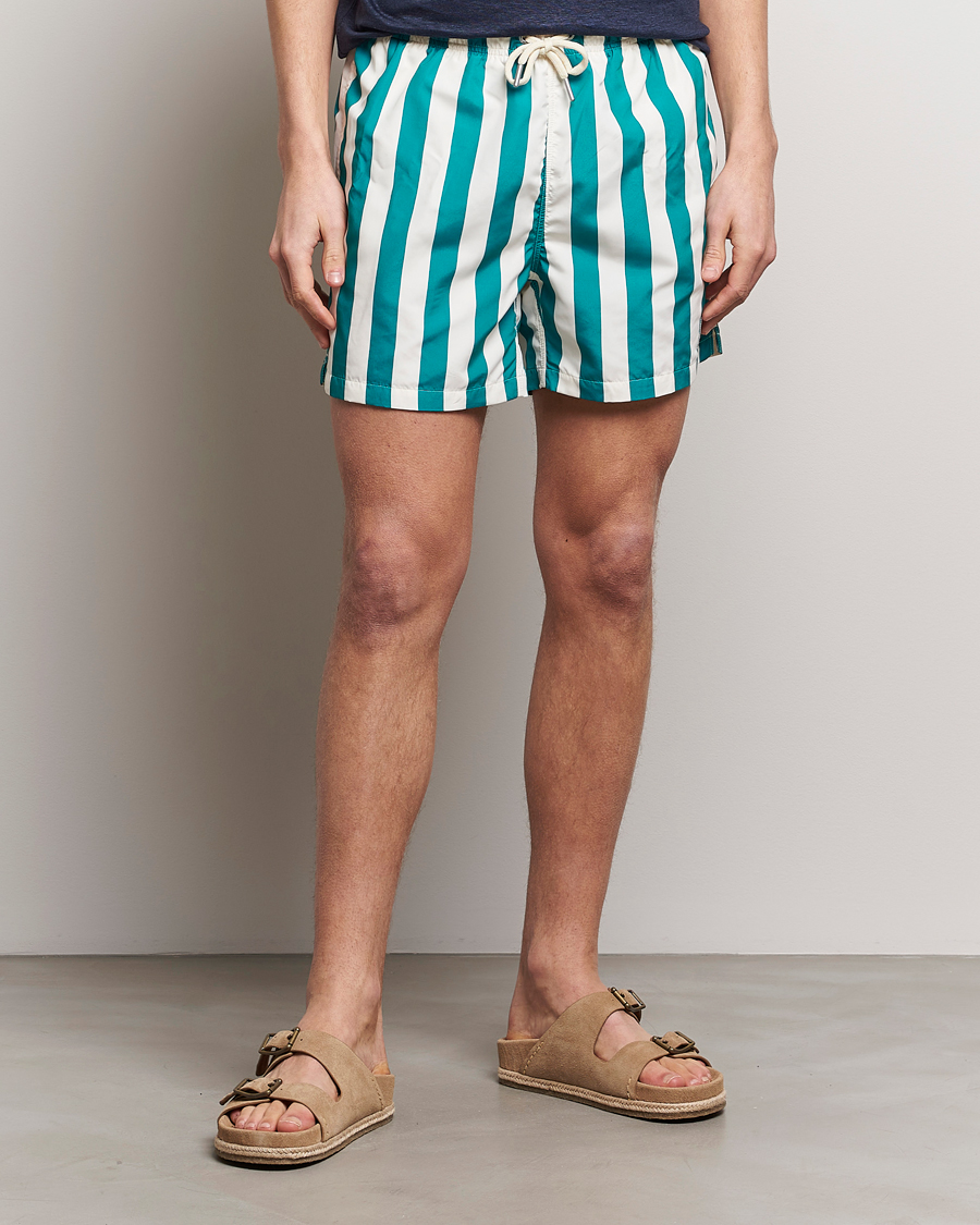 Homme | Maillots De Bain | GANT | Blockstriped Swimshorts Ocean Turquoise