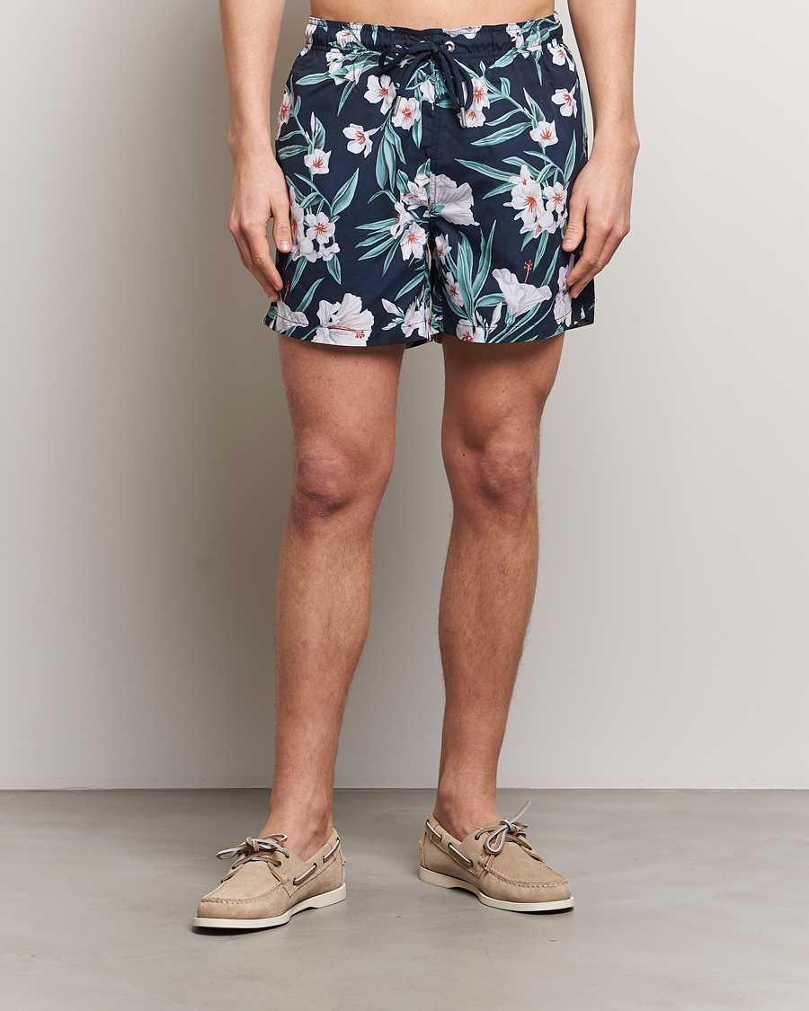 Homme | Maillots De Bain | GANT | Printed Flower Swimshorts Evening Blue