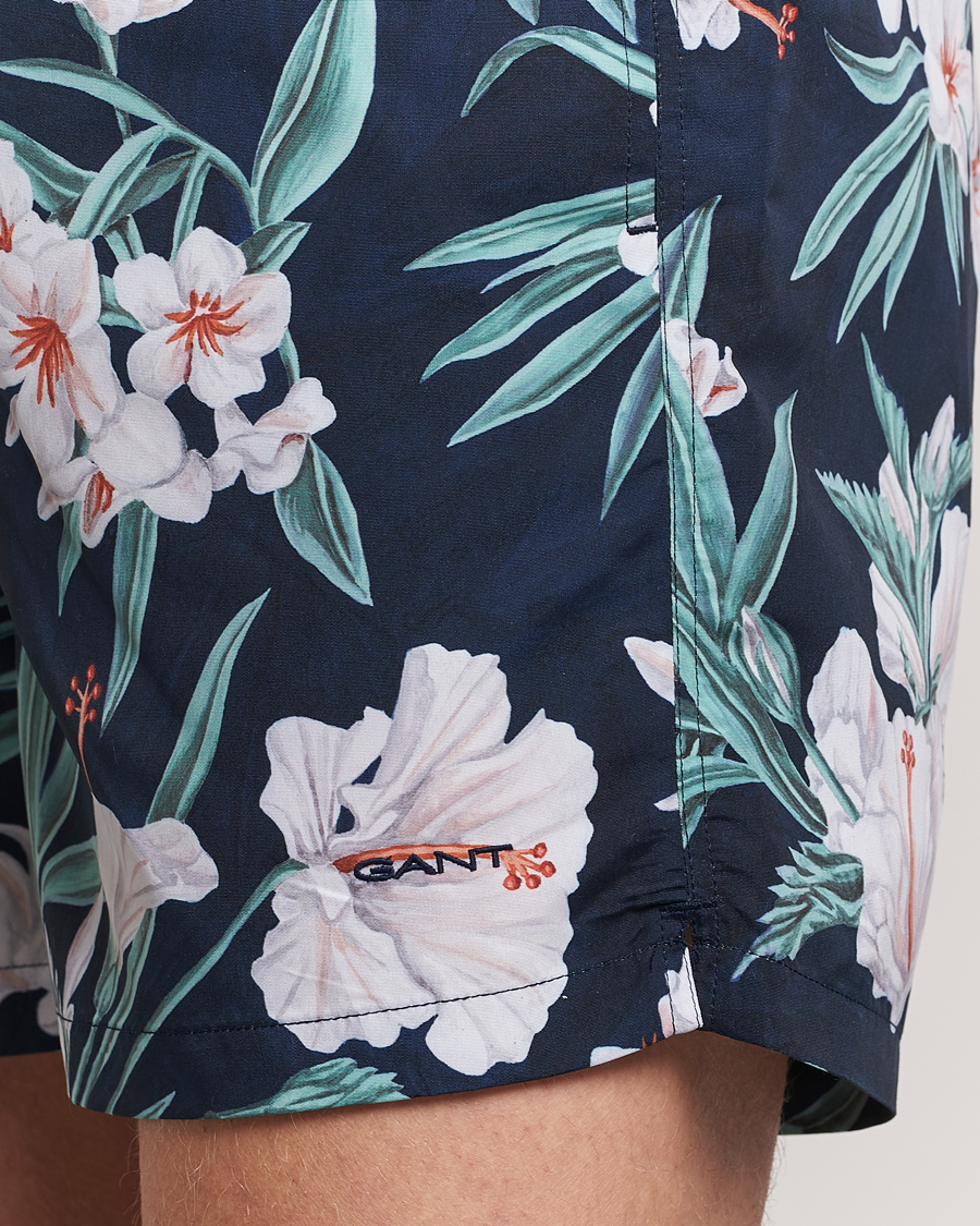 Homme | Maillots De Bain | Gant | Printed Flower Swimshorts Evening Blue