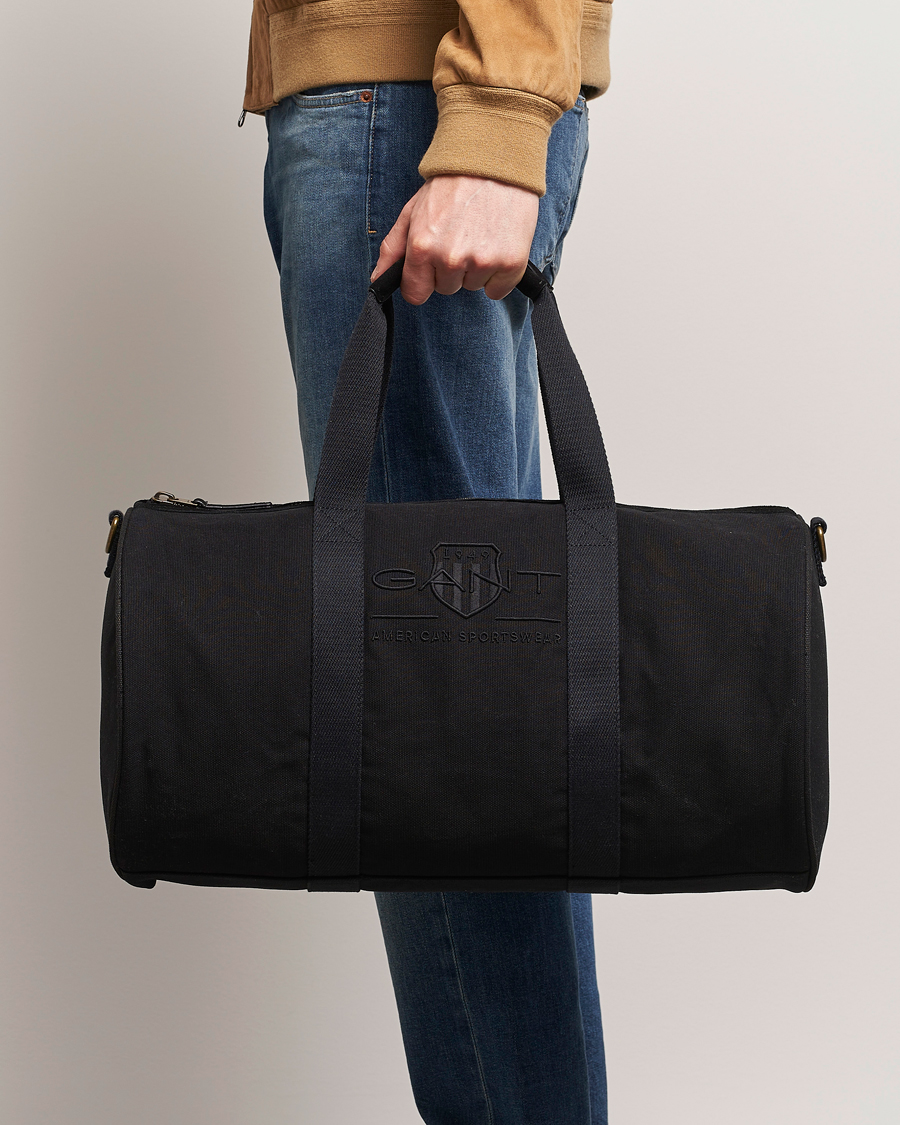 Homme | GANT Tonal Shield Duffle Bag Ebony Black | GANT | Tonal Shield Duffle Bag Ebony Black