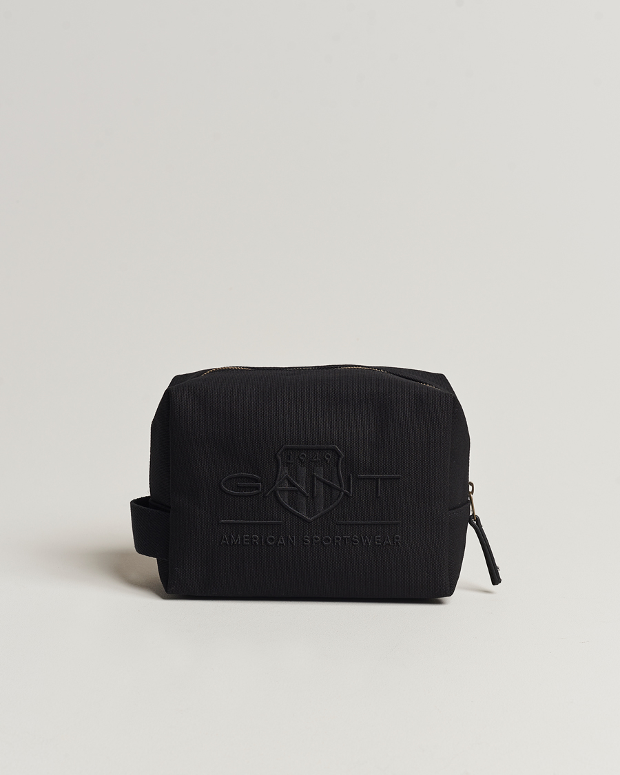 Homme | GANT Tonal Shield Wash Bag Ebony Black | GANT | Tonal Shield Wash Bag Ebony Black