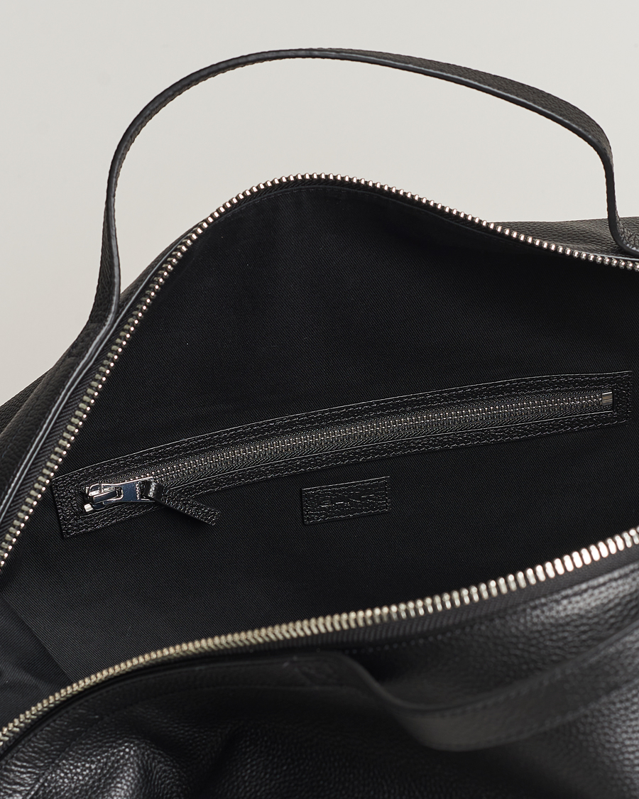 Homme | GANT Leather Weekendbag Black | GANT | Leather Weekendbag Black
