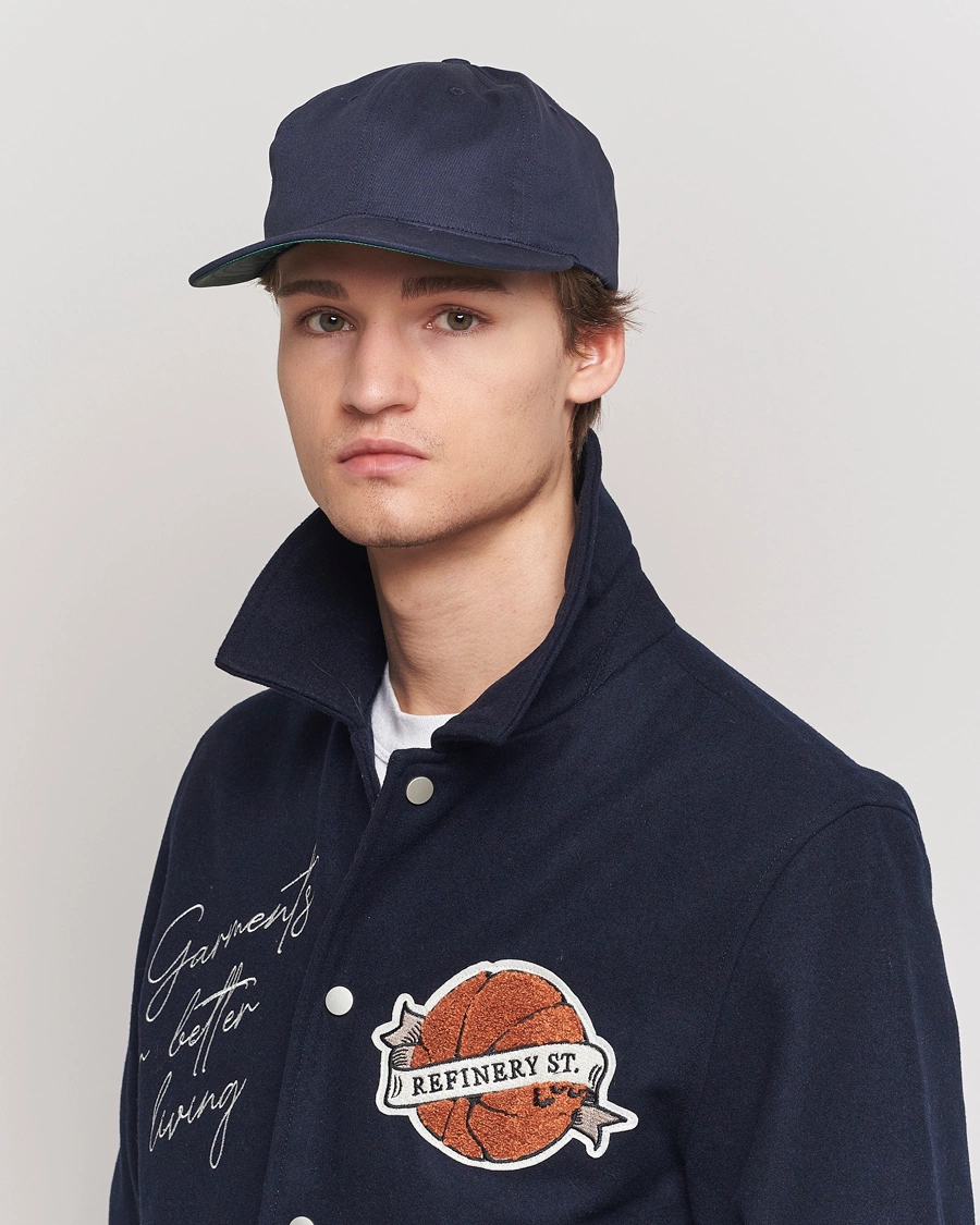 Homme |  | Ebbets Field Flannels | Made in USA Unlettered Cotton Cap Navy