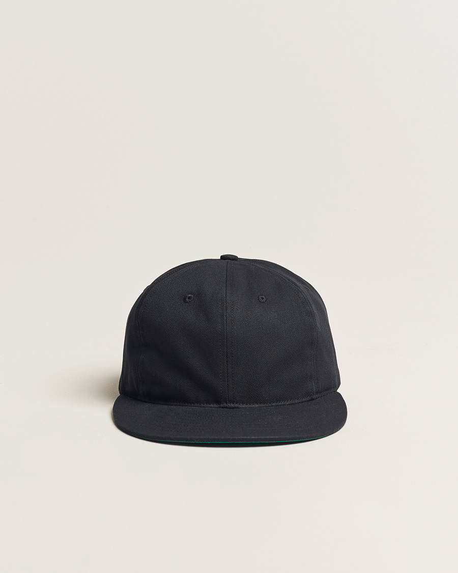Homme | Ebbets Field Flannels Made in USA Unlettered Cotton Cap Black | Ebbets Field Flannels | Made in USA Unlettered Cotton Cap Black